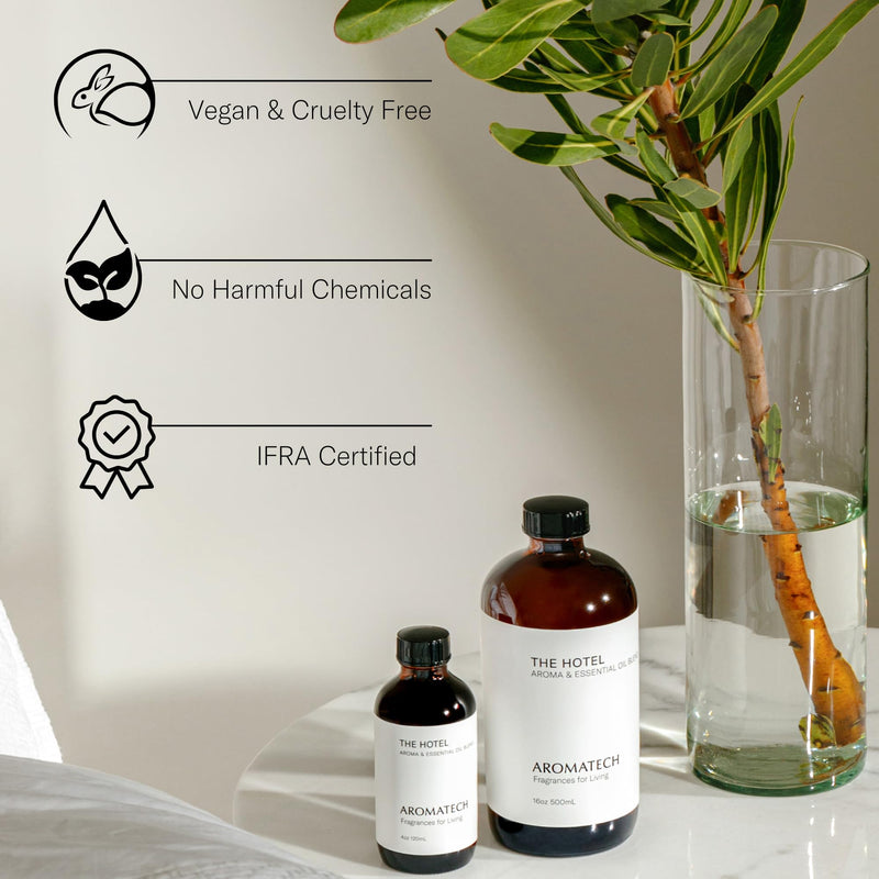 AromaTech The Hotel Aroma Essential Oil Blend: Luxury Hotel Inspired Aromatherapy with Lemon, Lavender, Peach & Pine for Ultrasonic Diffusers & Nebulizers (10 mL, The Hotel) 0.33 Fl Oz (Pack of 1) - BeesActive Australia