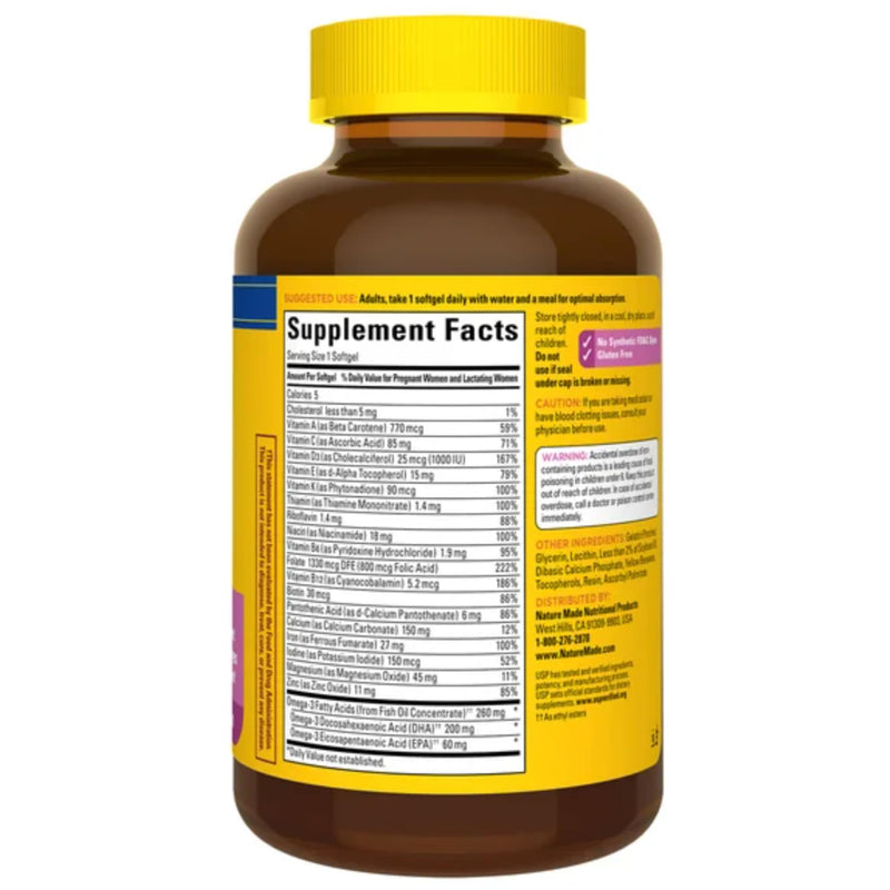 Nature Made Prenatal + DHA 200 mg Softgels (.150 Count)