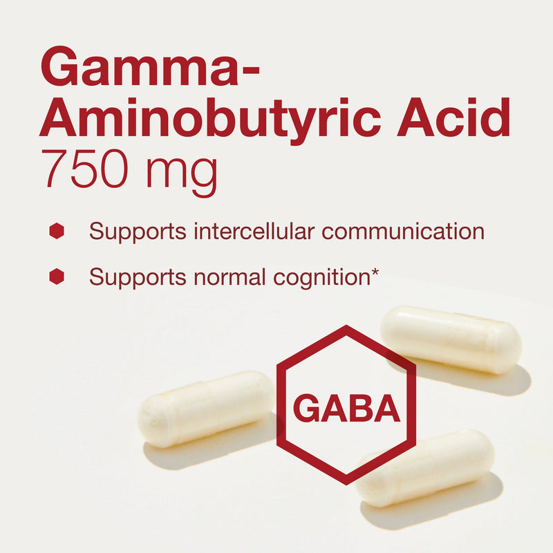 PROTOCOL FOR LIFE BALANCE GABA 750mg, Brain Support*, 120 Veg Caps | Amino Acids Supplement*, brain Supplement*, GABA Formulation, Gluten-Free, Kosher, Dairy-Free, and Non-GMO