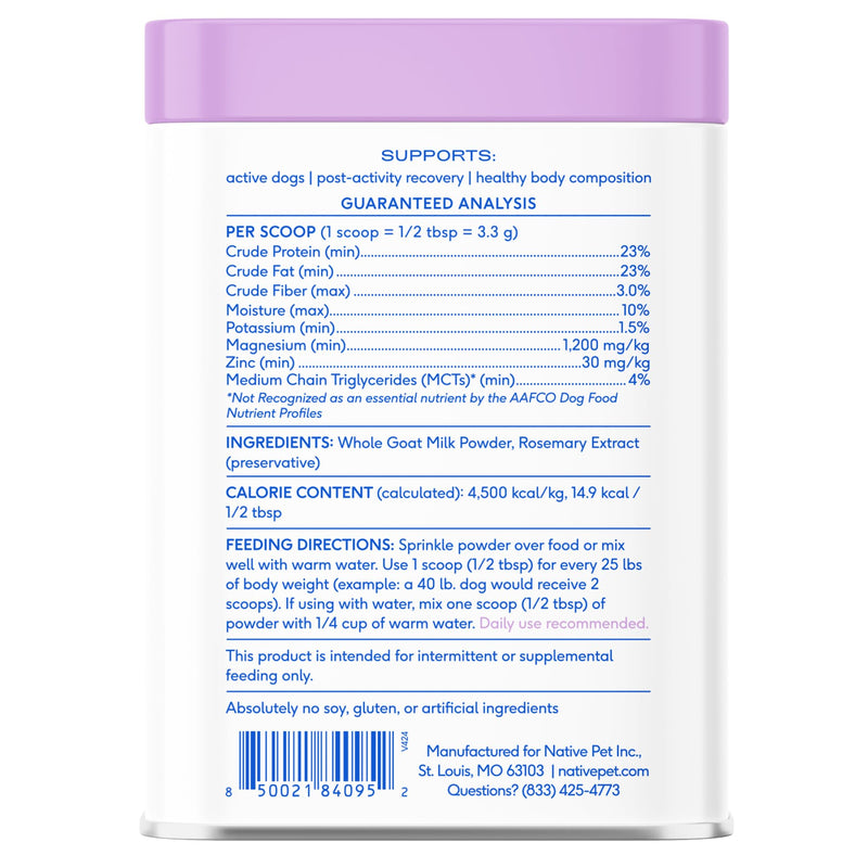 Native Pet Pup-Kin Spice Latte Bundle - Goat Milk for Dogs and Pumpkin for Dogs - Two Dog Food Topper Powders in One! - PawsPlanet Australia