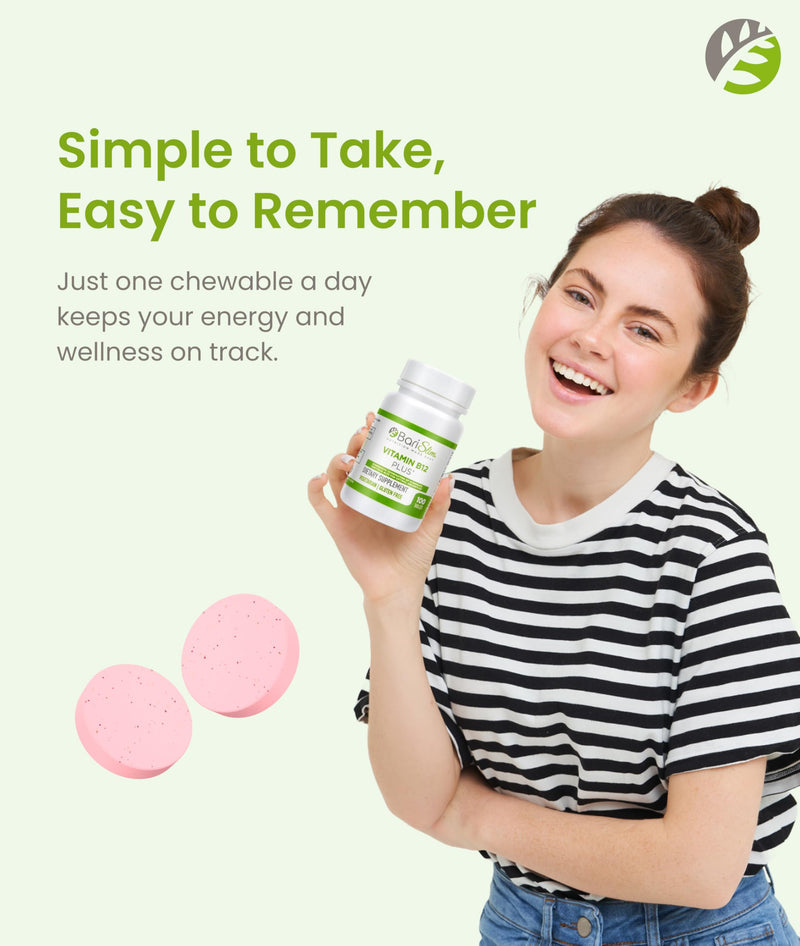 BariSlim Vitamin B12 Plus Tablets - Bariatric Formulated for Post Weight Loss Surgery, Including Gastric Bypass & Gastric Sleeve - Supports Energy Levels & Overall Health | Cherry Flavor