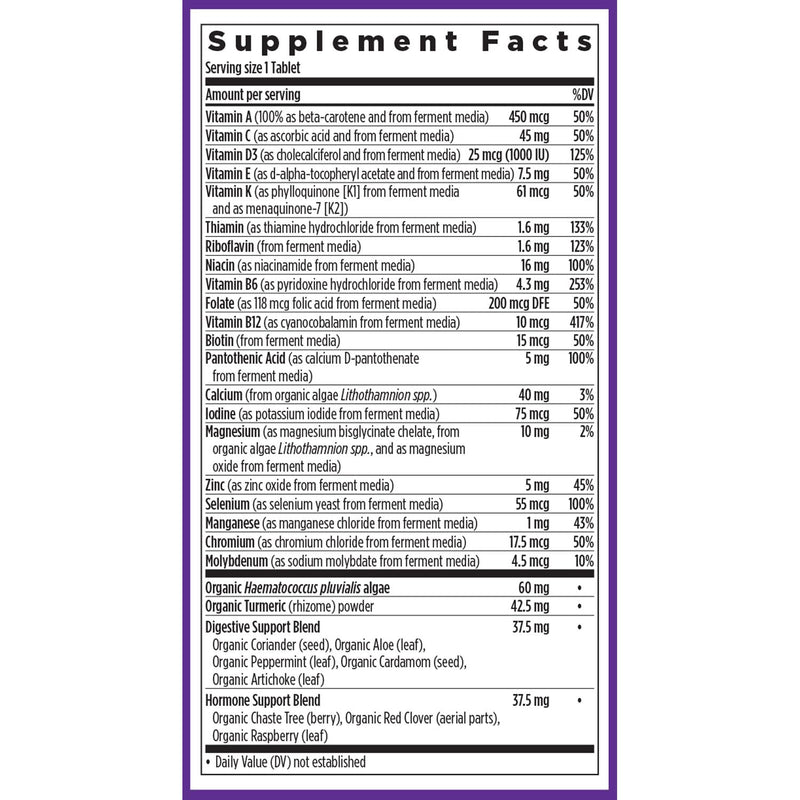 New Chapter Women's Multivitamin 50 Plus for Cellular Energy, Heart & Immune Support with 20+ Nutrients + Astaxanthin - Every Woman's One Daily 55+, Gentle on The Stomach, 72 Count 72 Count (Pack of 1)