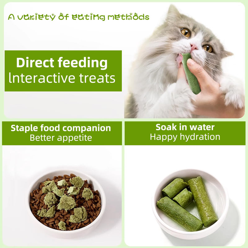 Cat Natural Grass Teething Sticks 100g, Cat Kitten Chew Sticks for Hairball Removal, Dental Care, Increase Appetite, Catnip Sticks Toys Cat Nip Treat Toys Edible Kitty Toys for Indoor Cats Kittens - PawsPlanet Australia