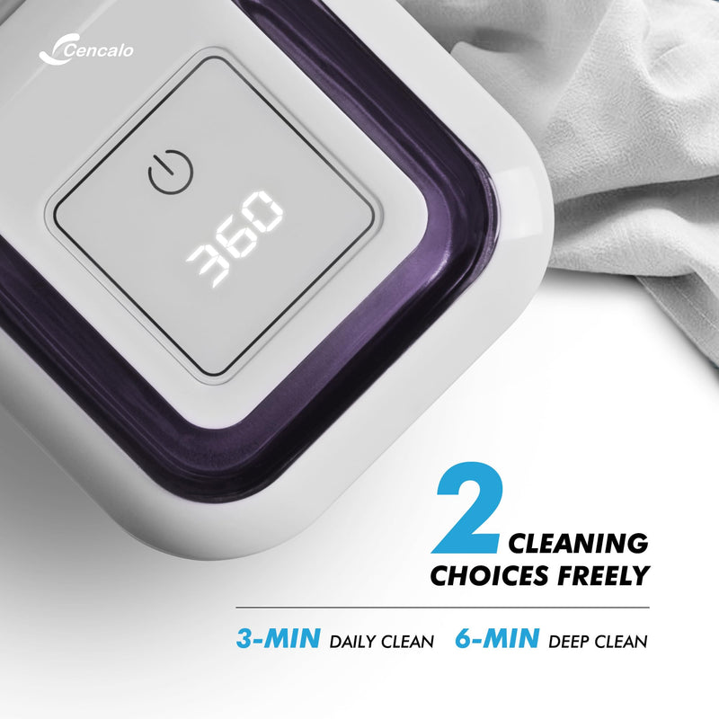 FSA HSA Eligible | 2-in-1 Ultrasonic & U-V Dental Cleaner, 42kHz Deep Cleaning Machine with Digital Timer, 180ml Pod for Retainers, Aligners, Mouth Guards | Viewing Port White - BeesActive Australia