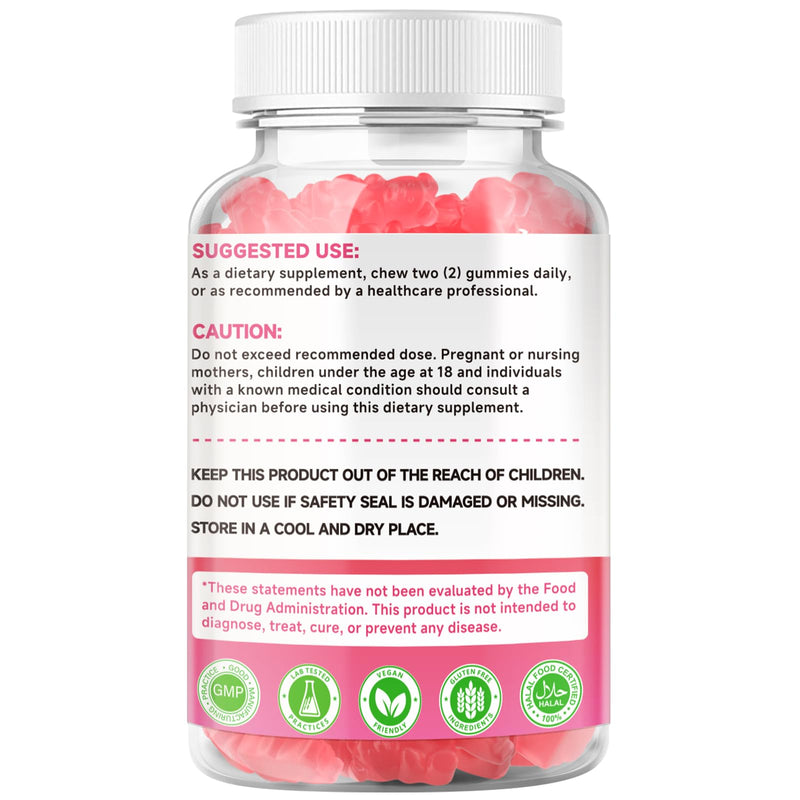 2 Pack Calcium Citrate Gummies 1000mg w/Vitamin D3, High Absorption Calcium Gummies for Women & Men, Plus Magnesium, Potassium, Zinc for Muscle & Immune Support, Raspberry Flavor, 120 Count 60 Count (Pack of 2)