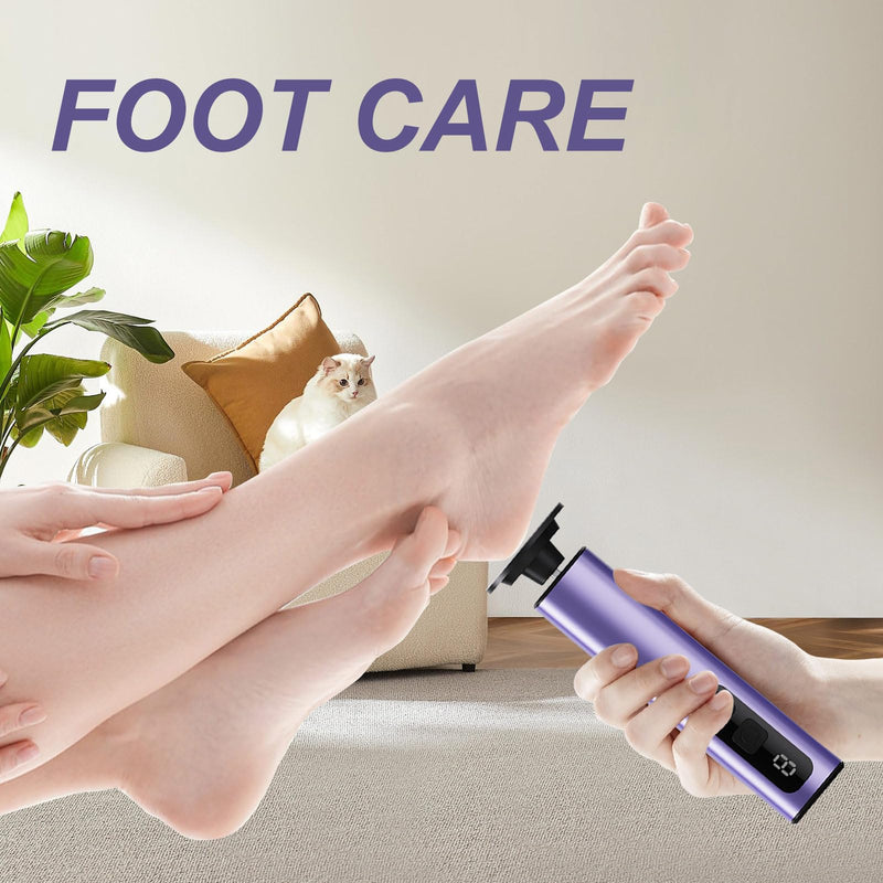 Electric Foot Callus Remover, 9-Speed Variable, Rechargeable Portable Callus Remove (Purple) Purple - BeesActive Australia