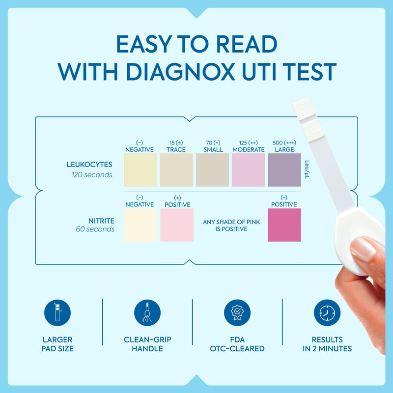Urinary Tract Infection Urine Test Strips | UTI Test Strips for Women & Men | High Precision Leukocyte and Nitrite Testing at Home | Individually Packed and Bigger Strip (3 Pack) 3 Pack - BeesActive Australia