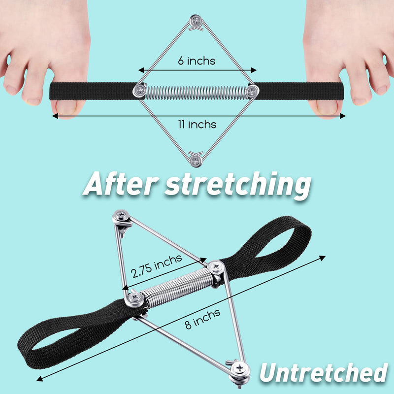 Pilates Toe Stretcher Bunion, Hallux Valgus Big Toe Strap Spacer Tension Bunion Exercise Band Stretchy Alignment Splint Restores Pain Relief for Women Men (Pack of 2) One Size (Pack of 2)