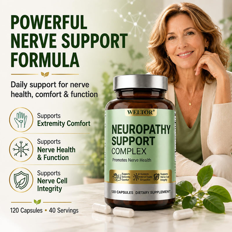 Neuropathy Supplements, Nerve Savior for Neuropathy Support Feet and Hands | for 600mg Alpha Lipoic Acid and Vitamins B & B12, Scientific Nerve Health Supplement, Peripheral Comfort Formula, 120 Count 120 Count (Pack of 1)