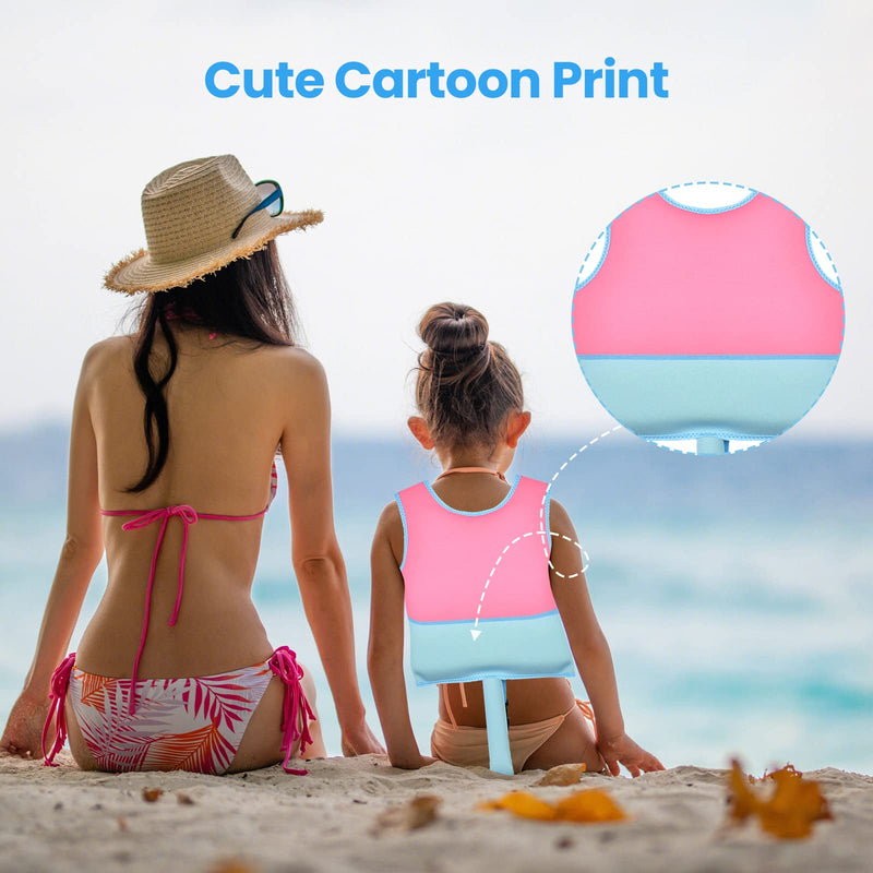 Kids Swim Vest Neoprene Swimming Aid with Adjustable Safety Strap for Age 1-3 and 3-6 KS-PB - BeesActive Australia