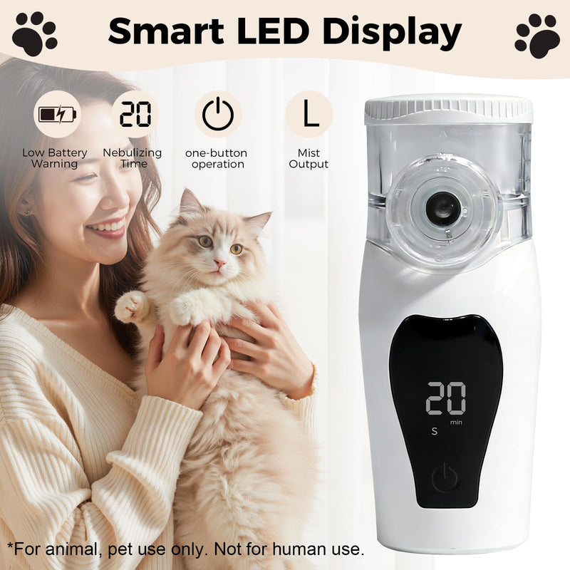 REDDOUDOU Portable Pet Humidifier Mask for Cat, Low Noise, USB Operated