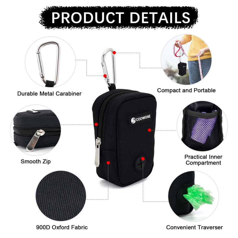 Dog Treat Pouch Dog Poop Bag Holder For Leashes, Pets Snack Container With Inner Mesh Bag, Puppy Supplies Perfect For Training And Walking - Hands Free Dog Waste Bag Dispenser -Dog Travel Accessories Black - BeesActive Australia