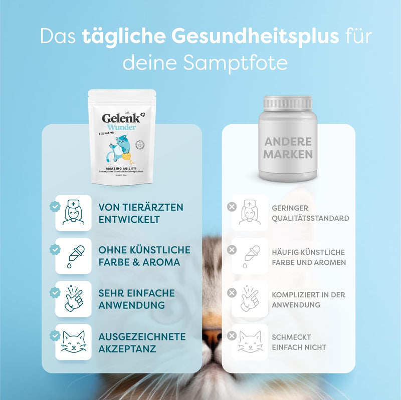Dr. SAM Premium Joint Powder for Cats - Joint Wonder Superfood Combination made from Green Lipped Mussel - Movement Powder for Strong Joints and Muscles - 100% Natural - Agility Powder Cat - High Dose Cat - BeesActive Australia