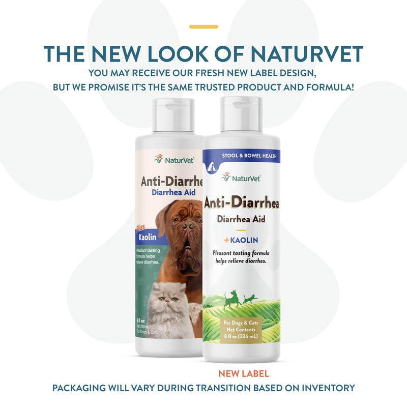 NaturVet Anti-Diarrhea Liquid Pet Supplement Plus Kaolin – Helps Alleviate Discomfort, Cramping, Irritation from Diarrhea for Dogs, Cats – Great Taste – 8 Oz. - BeesActive Australia