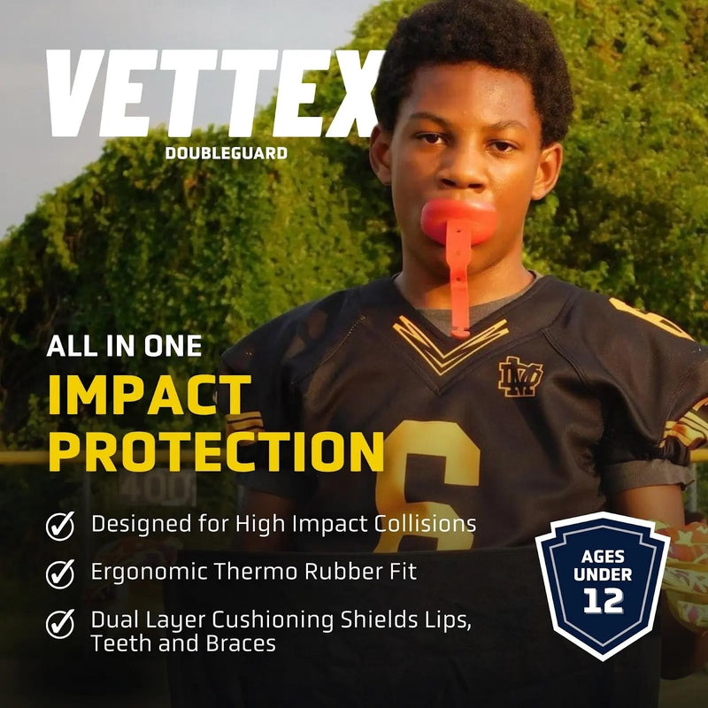Vettex Youth Football Mouthguard, Black