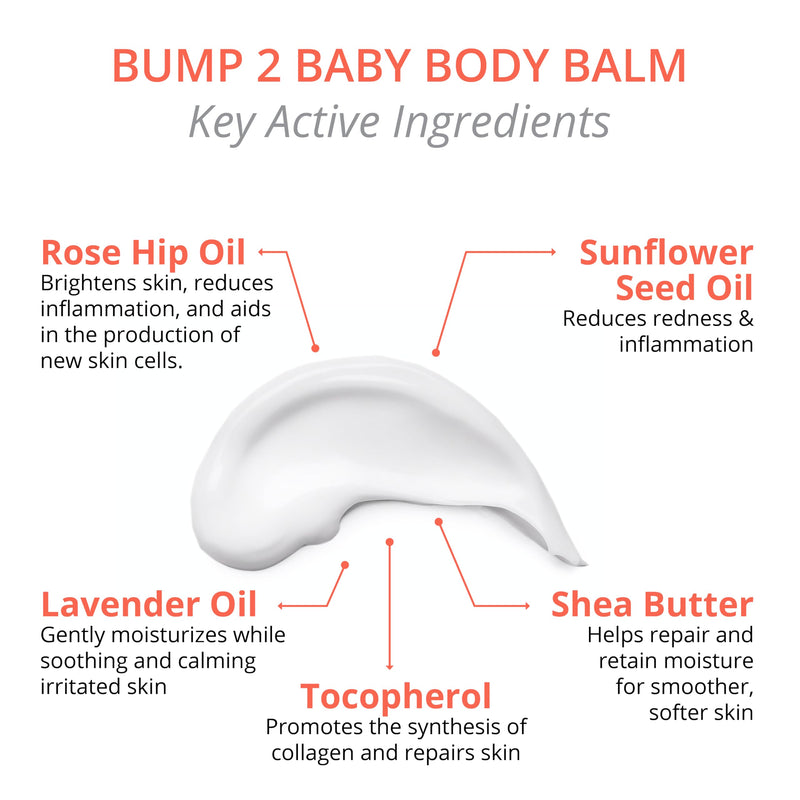Visha Skincare Bump 2 Baby 5 in 1 Multitasking Body Balm, Soothes and Relieves Dry, Itchy Skin and Stretch Marks, Safe to Use During Pregnancy and Nursing and for Baby Massage 10 oz 10 Ounce (Pack of 1) - BeesActive Australia