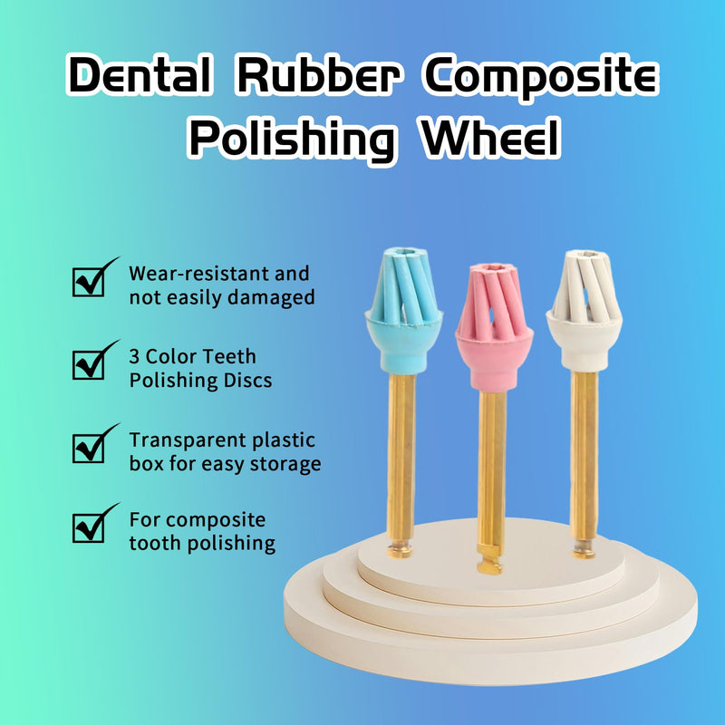 6 Pcs Dental Composite Polishing Discs Tools Polish Wheel Dentist Materials Rubber Polishing Discs for Dentistry Lab 6 Pcs/Box - BeesActive Australia
