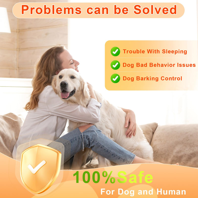 Anti Barking Device for Dogs - Dog Bark Deterrent Devices for Stopping Bad Dog Behavior - Ultrasonic Dog Bark Deterrent, Refuse to Shout and Slap - Best Anti Barking Device Rechargeable（Blue） Blue