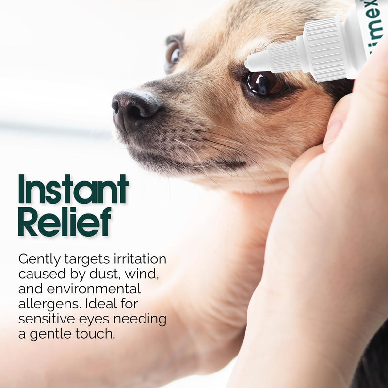 Gentle Multi-Purpose Eye Wash for Dogs & Cats (4 fl oz) Helps with Eye Infections, Redness, Irritation, Tear Stains, Discharge, Pink Eye, Conjunctivitis & Dry Eye Relief Vet Formulated