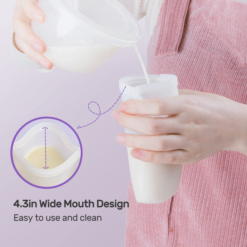 Nuliie 7 Pcs Silicone Breastmilk Storage Bags Reusable, 8oz/240ml Double Leak-Proof Breastmilk Freezer Bags, BPA Free Self-Standing Milk Bags for Breastfeeding, Baby Food Pouches Color 7 Count - BeesActive Australia