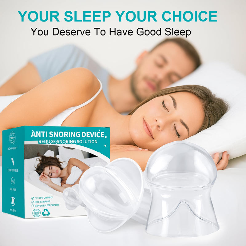 Snoring Solution, Tongue Retaining Snore Devices Stopper - Anti Snoring Devices Mouthpiece Mouth Guard for Men and Women - RS10 White Large - BeesActive Australia