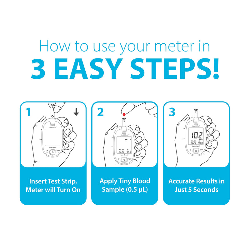 Easy Touch HealthPro Glucose Test Strips (50ct)