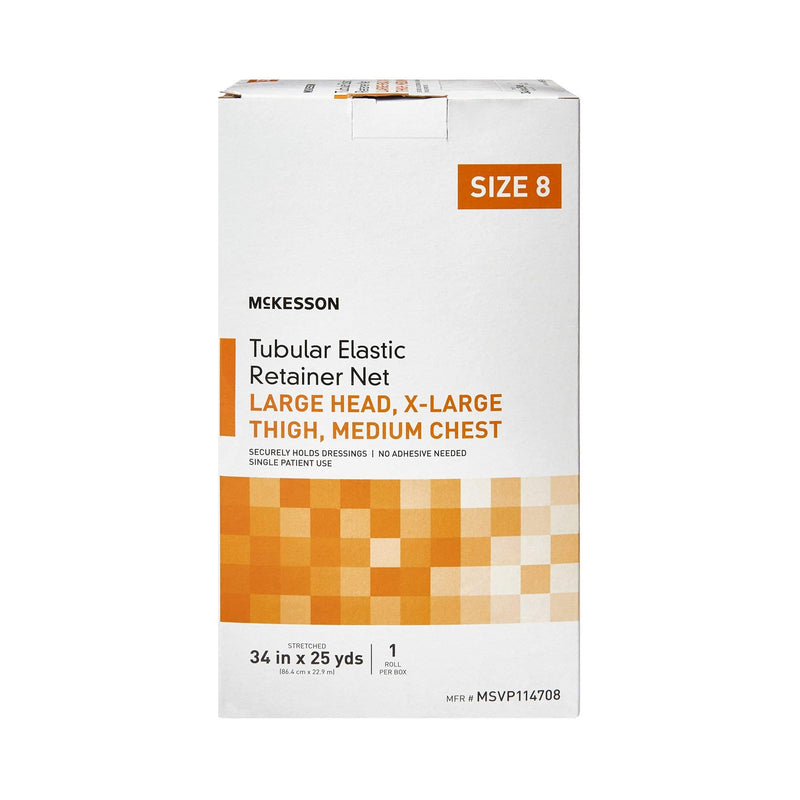 McKesson Tubular Elastic Retainer Net Dressing, Non-Sterile, Head, Thigh, Chest, Size 8, 34 in x 25 yd, 1 Count, 1 Pack Size 8 1 Count - BeesActive Australia