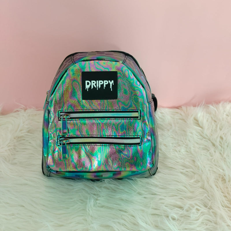 Mini Rave Hydration Pack - Hydropack Backpack for Women & Men – 1.5L Leakproof Bladder – Rave Essentials and Accessories - Hydro Pack for Music & EDM Festivals - Oil Slick - BeesActive Australia