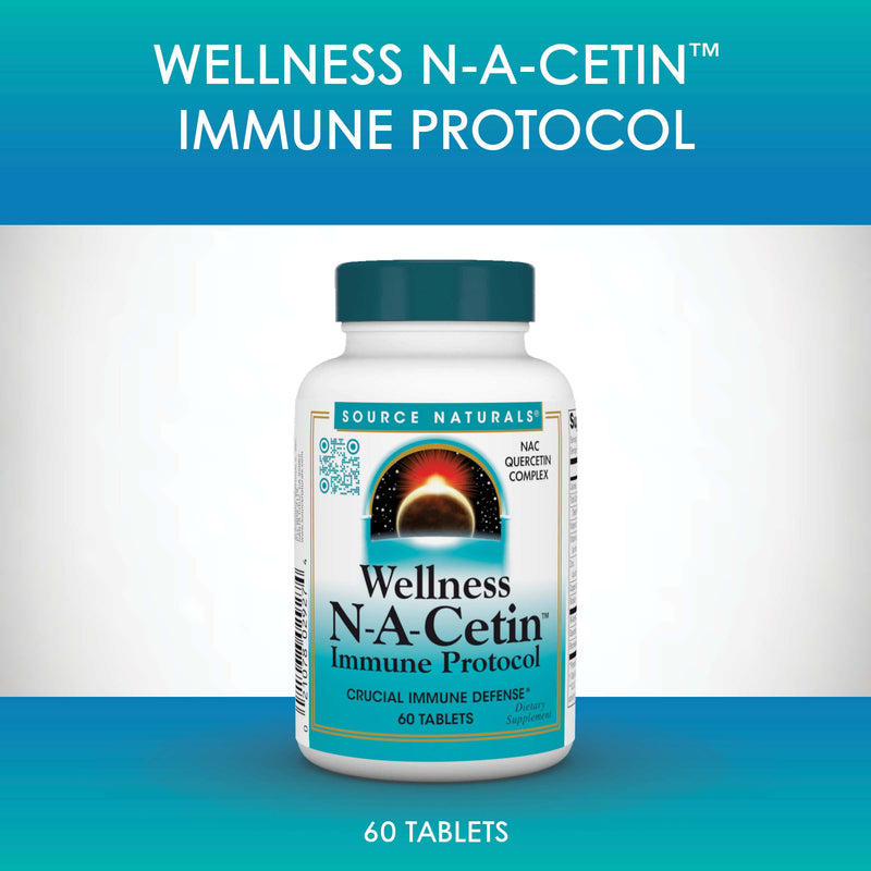 Source Naturals Wellness N-A-Cetin Immune Protocol, 60 Tablets | NAC Quercetin Complex | Crucial Immune Defense*