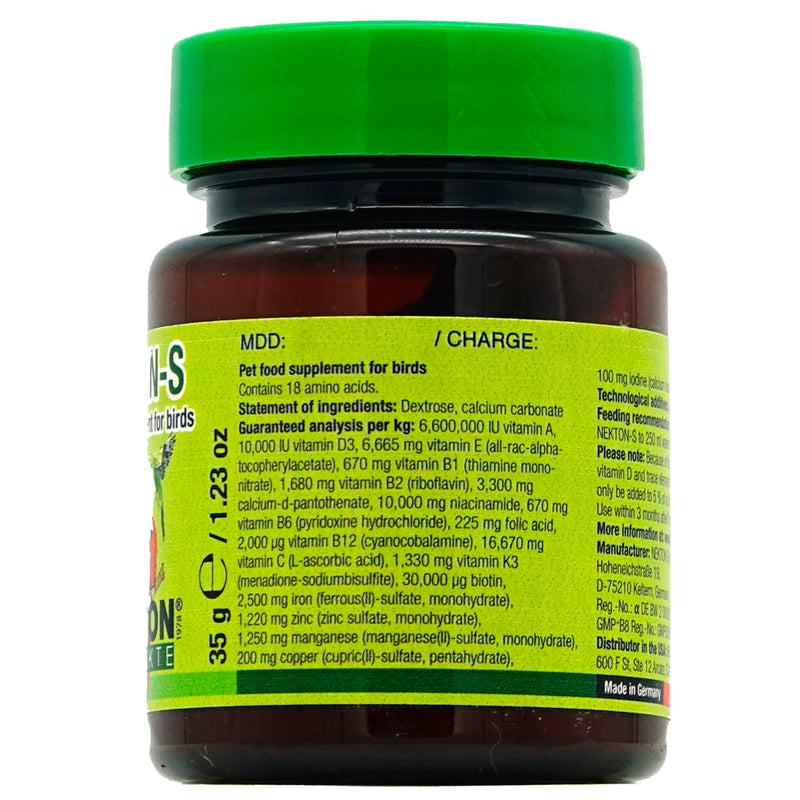 Nekton-S Multi-Vitamin for Birds, 35gm, (1.23 ounce) 1.24 Ounce (Pack of 1) - BeesActive Australia