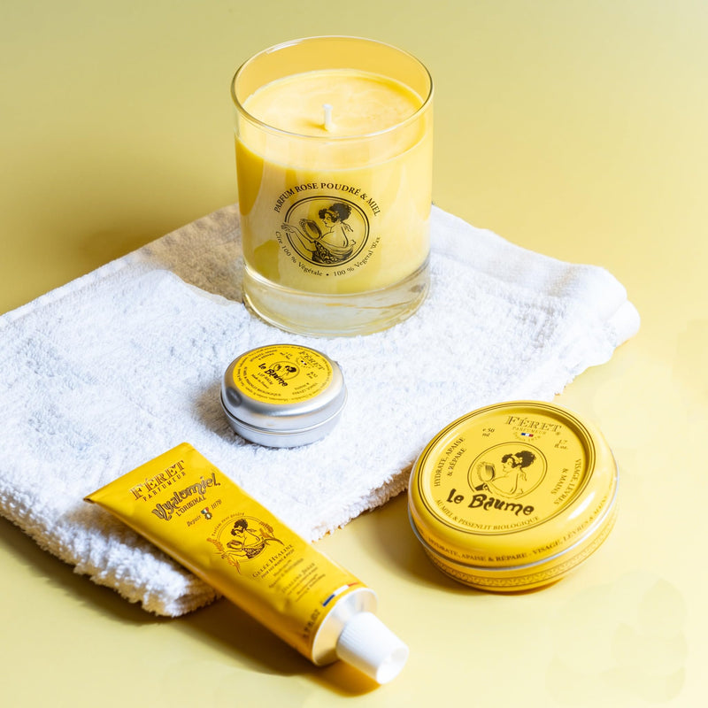 Feret Parfumeur Le Hyalomiel Gel Moisturizer – Rose Poudré – Hydrating Skincare with Organic Honey – Soothing Gel for Dry, Cracked Hands, Feet & Skin – Made in France – 50ml / 1.7oz (Set) Set - BeesActive Australia