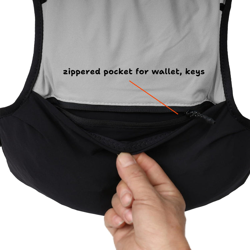Running Hydration Vest Backpack, Trail Running Vest for Men & Women, Water Backpack for Marathon, Hiking, Biking … (Grey) Grey