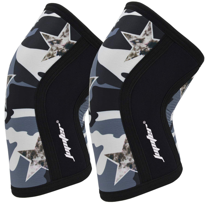 Knee Sleeves (1 Pair), 7mm Compression Knee Braces for Squats,Weightlifting,Powerlifting,Cross Training for Men & Women (XX-Large) XX-Large Light Gray