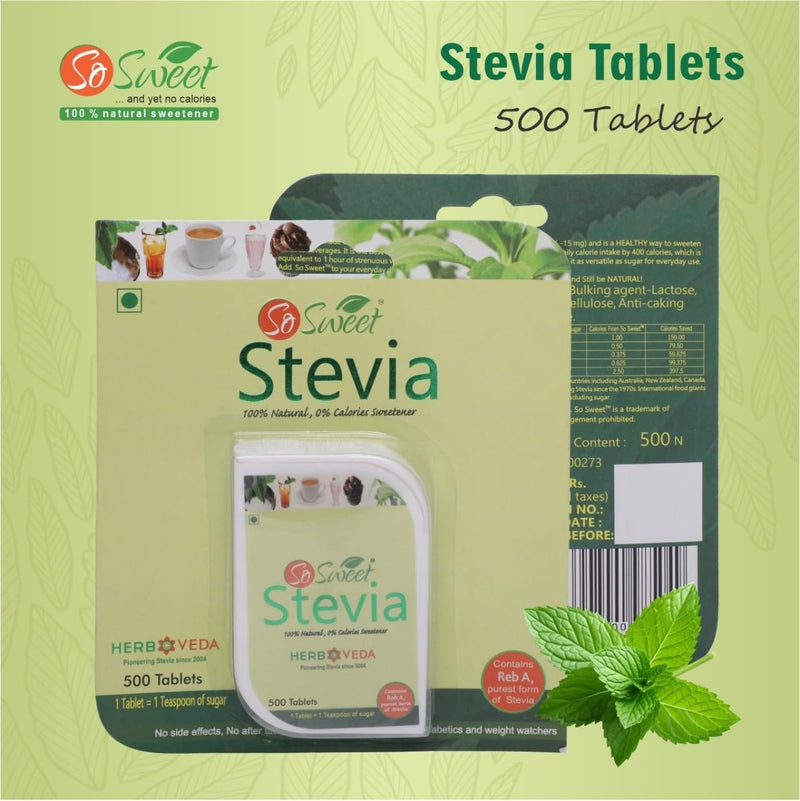 Stevia 500 Tablet Dispenser - Natural Sweetener, Zero Calories, Keto-Friendly, Sugar Substitute, No Artificial Flavors, Convenient Travel Size