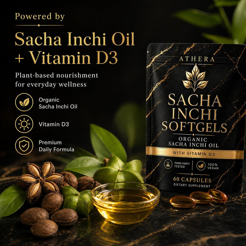 Athera Softgels | Organic Sacha Inchi Oil & Vitamin D3