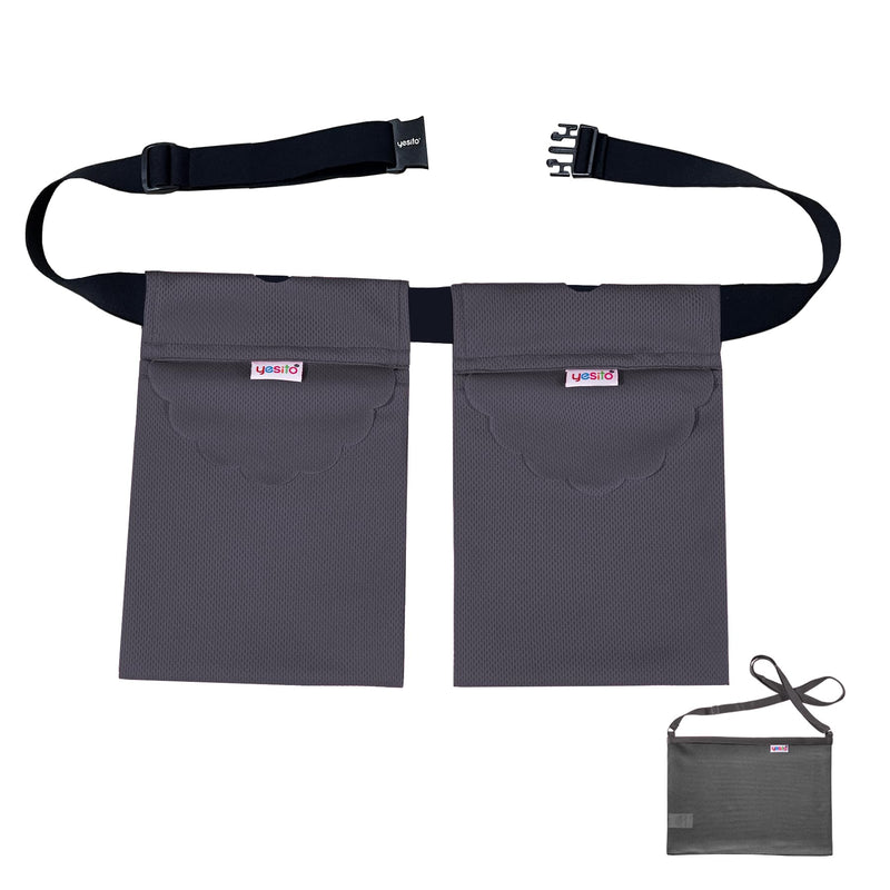 Mastectomy drainage pouch and Shower pouch for Post Mastectomy Support (Dark gray) Dark gray