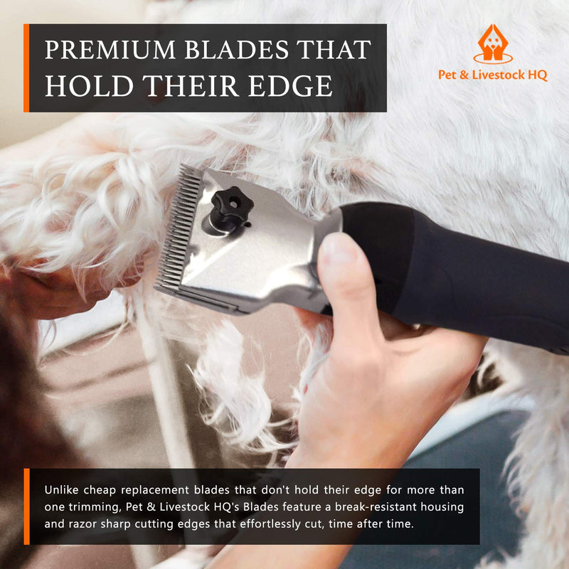 Pet & Livestock HQ Replacement Dog Clipper Blades 380W Electric Shaver, Trimmers and Oster Precision Horse Grooming Shears - Thick Matted Hair & Coats - Detachable, Honed, Professional Fur Shaving - BeesActive Australia