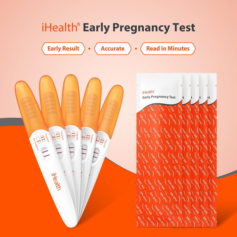 IHealth Pregnancy Test 5-Pack Value Kit - Ultra Sensitive Early Detection(10mIU/mL) - Over 99% Accurate Early Pregnancy Test - Multi-Pack Pruebas De Embarazo for Reliable Home Tracking 5 Pack - BeesActive Australia