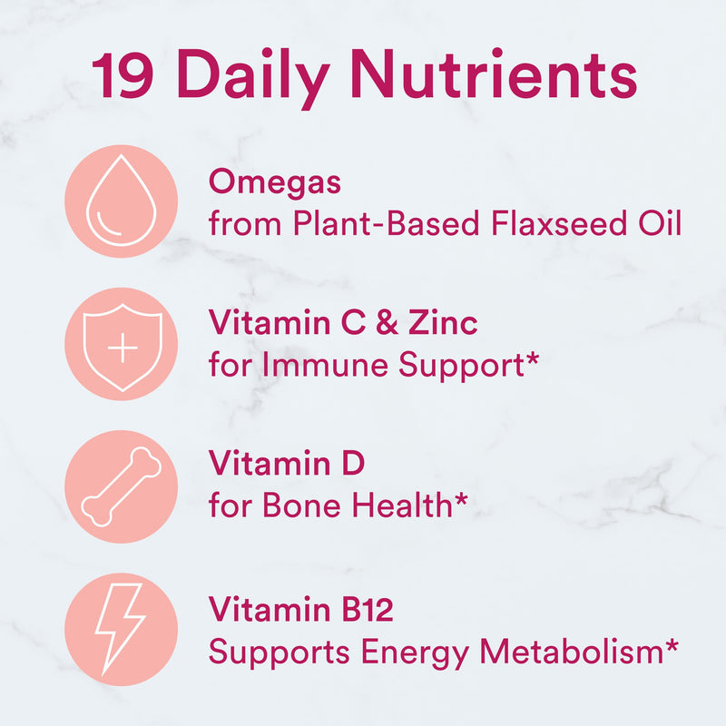 SmartyPants Women's Multivitamin Gummies, Sugar Free: Biotin, Methylfolate, Omega 3 (ALA), Vitamin D3, C, Vitamin B12, B6, A, K & Zinc, Inositol, Gluten Free, 60 Count (20 Day Supply) Old Formula