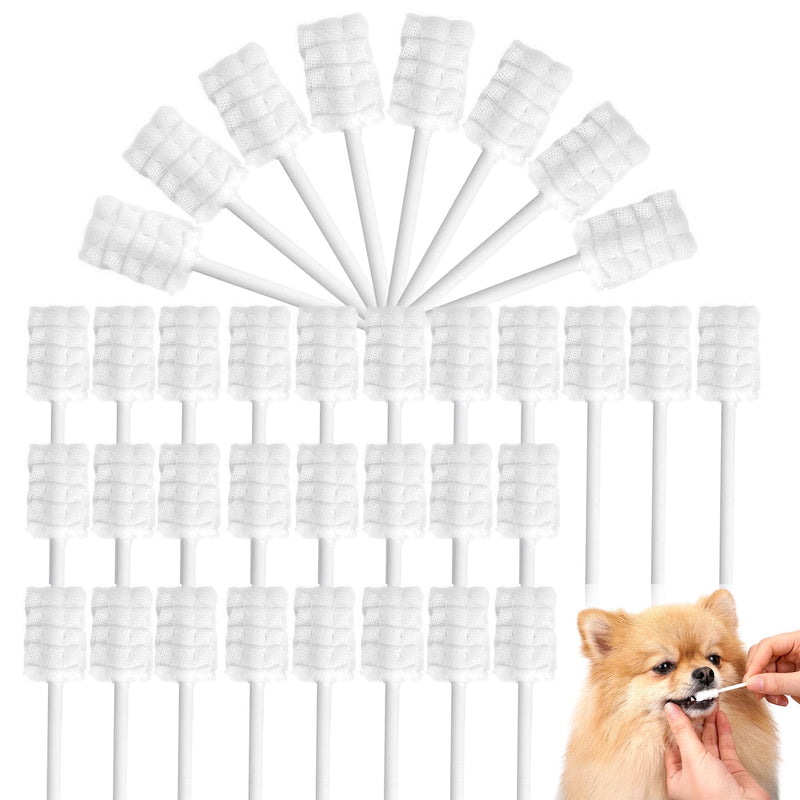 50PCS Disposable Pet Finger Toothbrush, Soft Gauze Dog Toothbrush Kit for Small Dogs, Puppies and Kittens, Pet Dental Care Teeth Cleaning Wipes for Easy Brushing Oral Care