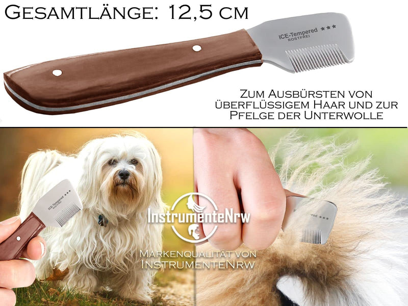 Trimming knife set for dogs and cats with super fine and super coarse teeth, 2-piece grooming comb for dog fur, undercoat, fur knife, dog scissors, stainless steel knife - BeesActive Australia