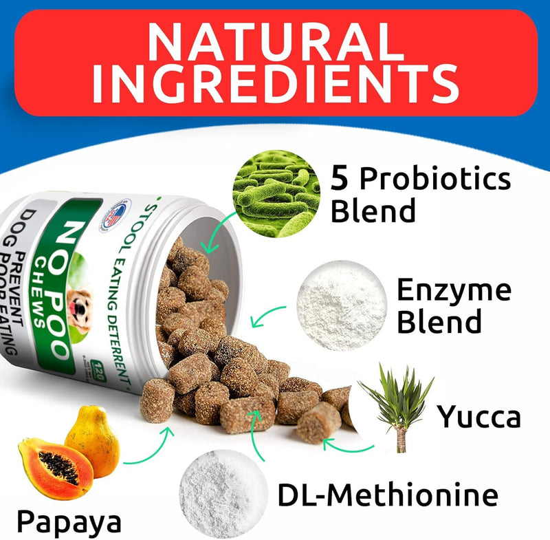 BARK&SPARK No Poo Chews + Green Grass Dog Chews Bundle - Pee Grass Spot Saver Caused by Dog Urine - Digestive Enzymes & Breath Aid Support - Digestion Supplement Treat
