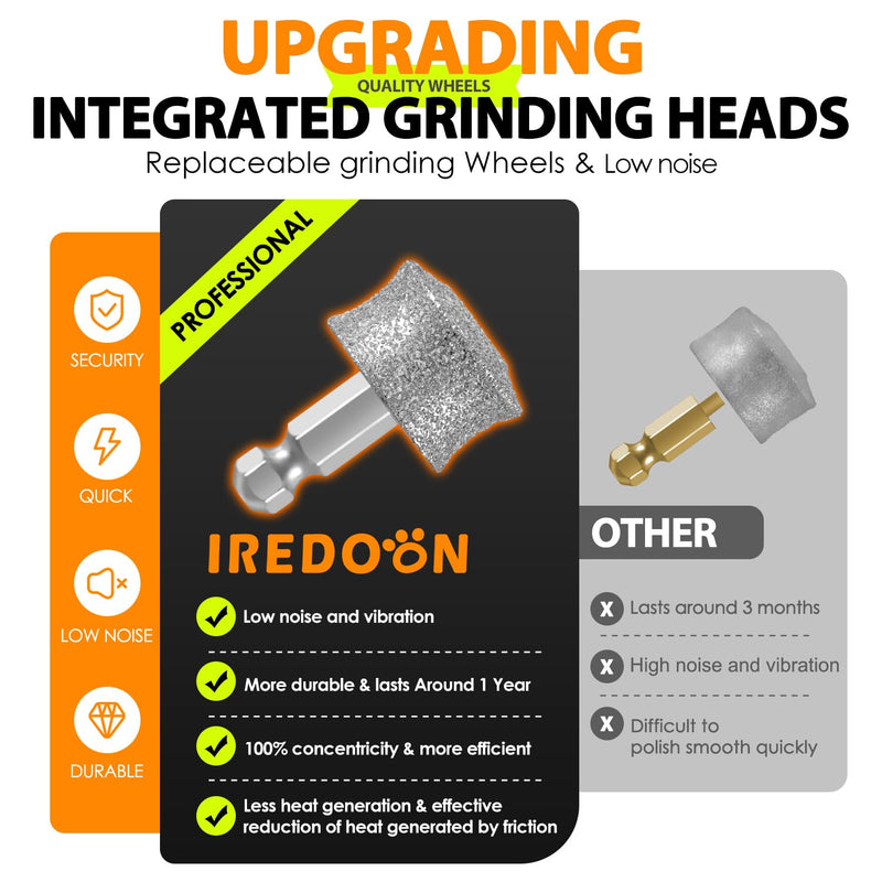 IREDOON Professional Claw Grinder for Dogs 3 Speed with 4 LED Lights - Latest Claw Grinder with Power Display for Pets, Super Quiet, Rechargeable for Large, Medium and Small Dogs Dark Green - BeesActive Australia