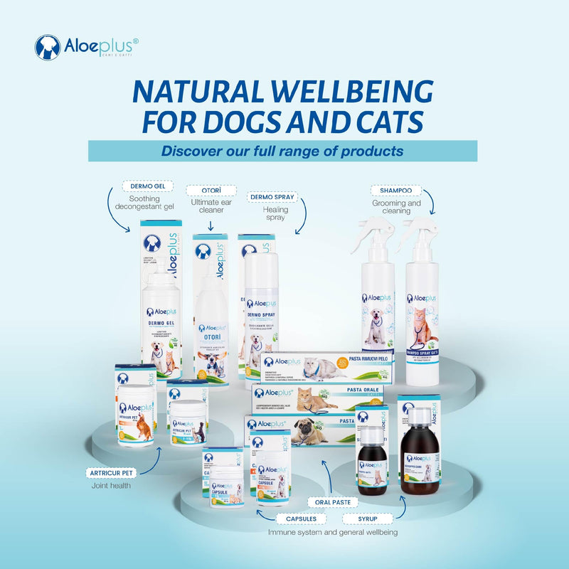 Cats Oral Paste - Complementary Energy Food, Detoxifying with Organic Aloe Arborescens, Strengthens the Natural Defenses of Older Cats and Kittens, Against Bad Breath (1 pc) (15 ml)