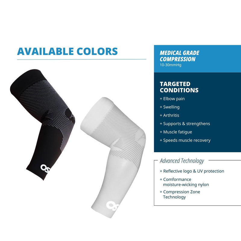 OS1st AS6 Compression Arm Sleeves – UPF 50+ Sun Protection, Cooling, Muscle Recovery & Support for Sports and Outdoor Small Black - BeesActive Australia