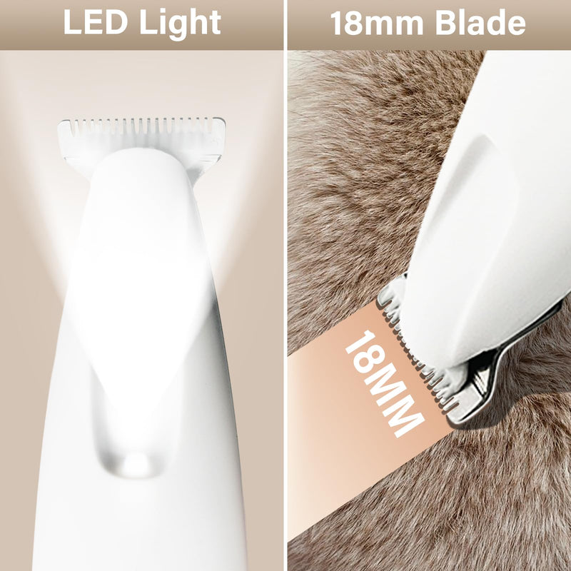 Saffory Dog Paw Trimmer with LED Light, Rechargeable Pet Electric Hair Clipper for Dogs Cats Hair Trimming - BeesActive Australia