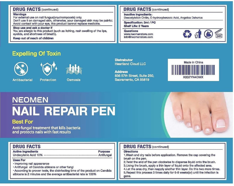 Nail Fungus Pen, Toenail Fungus Pen Treatment for Toenail & Fingernails, Fungal Nail Repair Pen For Nail Damage, Discoloration by Fungi 0.13 Fl Oz (Pack of 4)