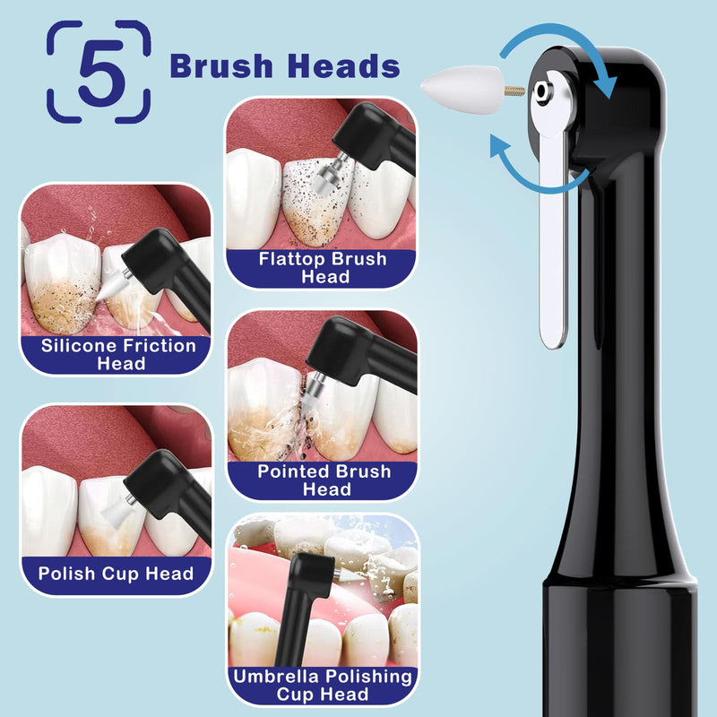 Tooth Polisher Rechargeable Teeth Polisher 4 Speed Modes,IPX6 & LED Light