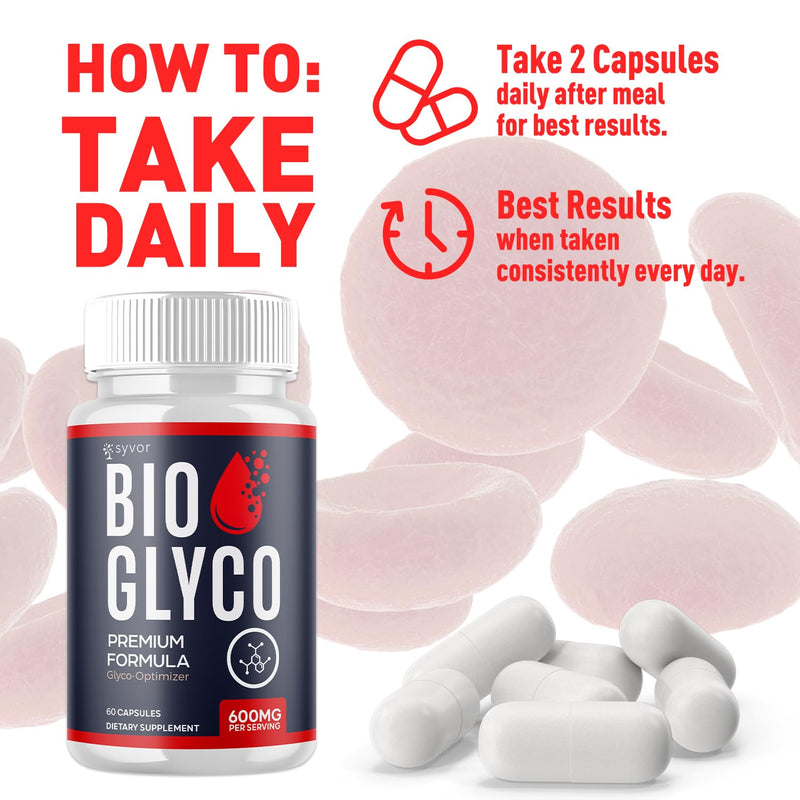 Bio Glyco Capsules, Official Bio Glyco Supplement Formula (60 Capsules)