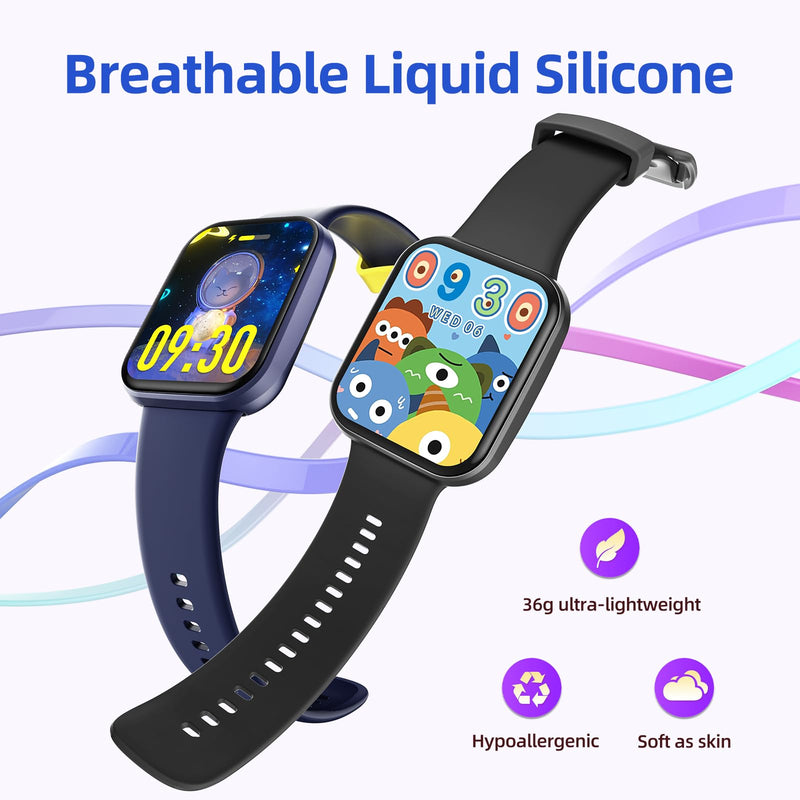 Parsonver Kids Smart Watch with Parent-Child Task & Reward System, Fun Fitness Tracker with 20 Sports Modes, Heart Rate & Sleep Monitor, IP68 Waterproof, Great Birthday Gifts for Boys Girls 5-16, Blue - BeesActive Australia